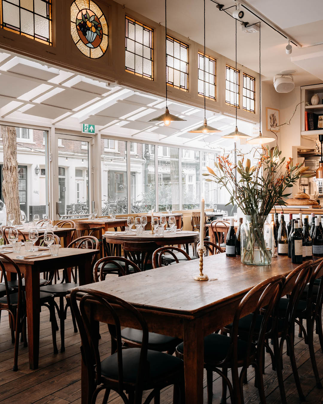 The best restaurants in De Pijp, Amsterdam | Light-filled bistro interiors at Cafe Caron