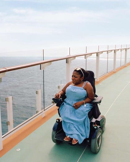 Accessible Travel | Monique Dior Jarrett. Image courtesy of Celebrity Cruises/Giles Duley