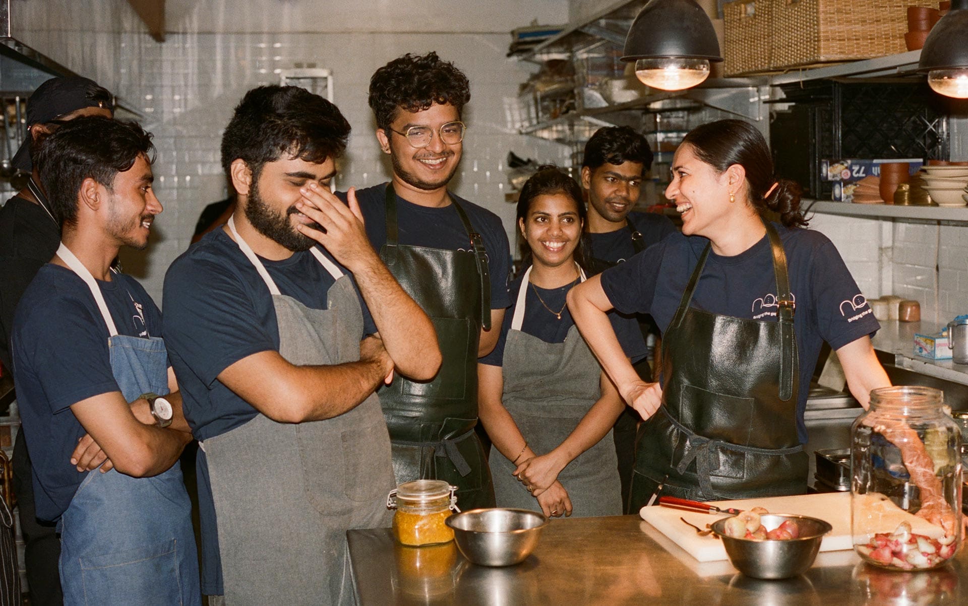 The full team at Noon in the kitchen.