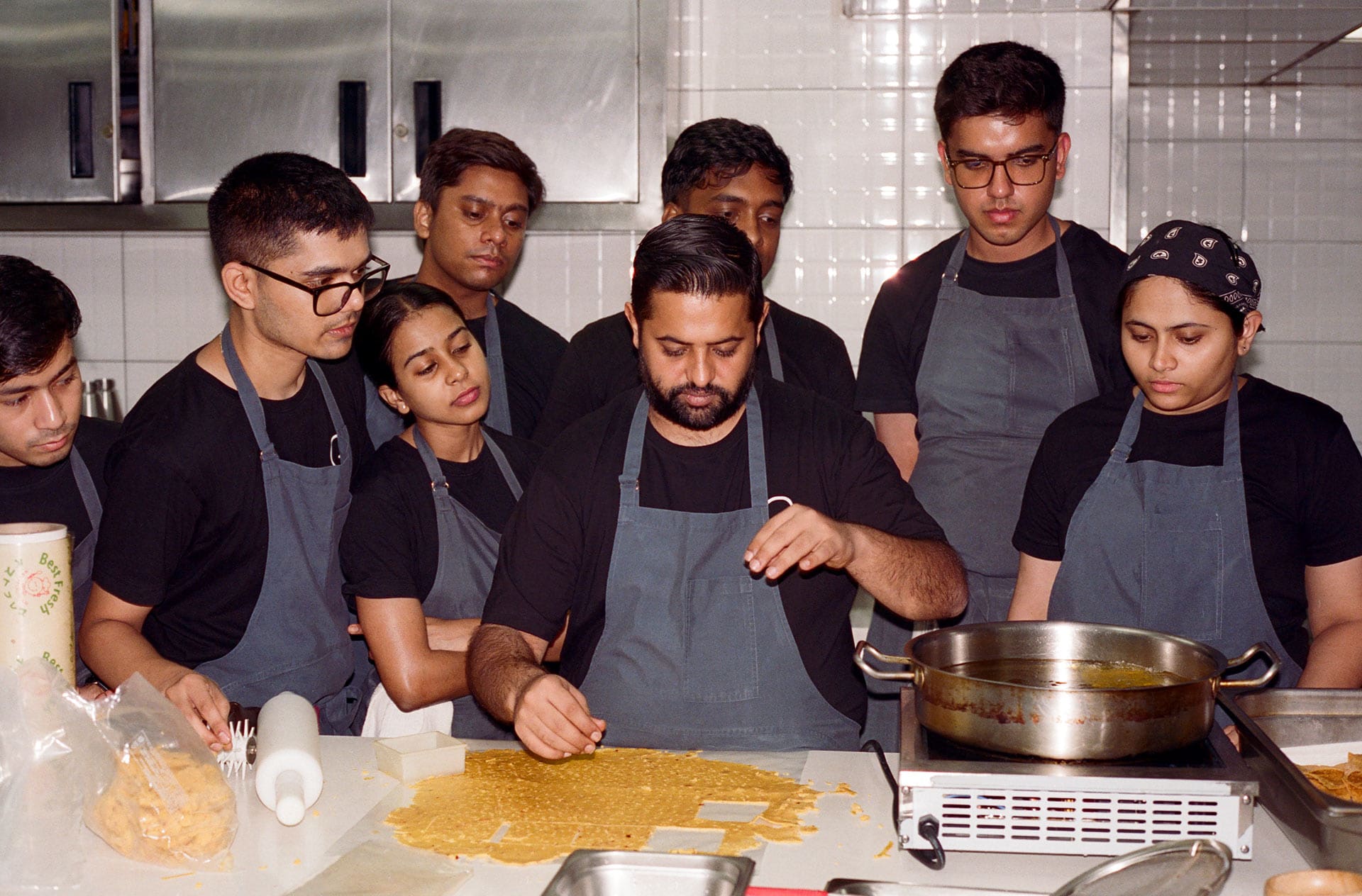 Varun Totlani and his team working at Masque.