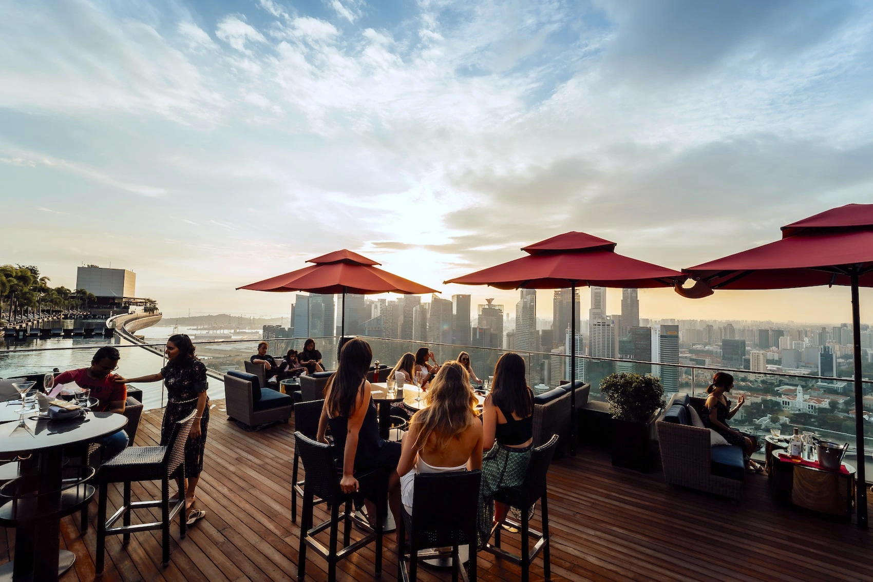 Cé La Vi rooftop bar in Singapore.