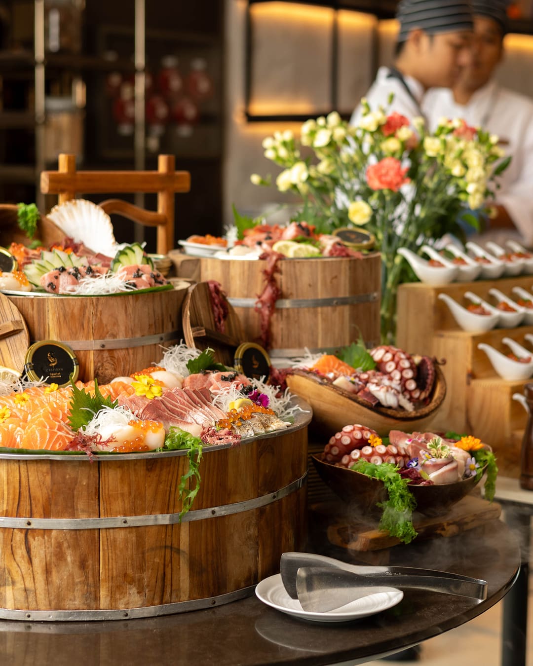 Colourful sashima buffet at Chatrium Grand Bangkok