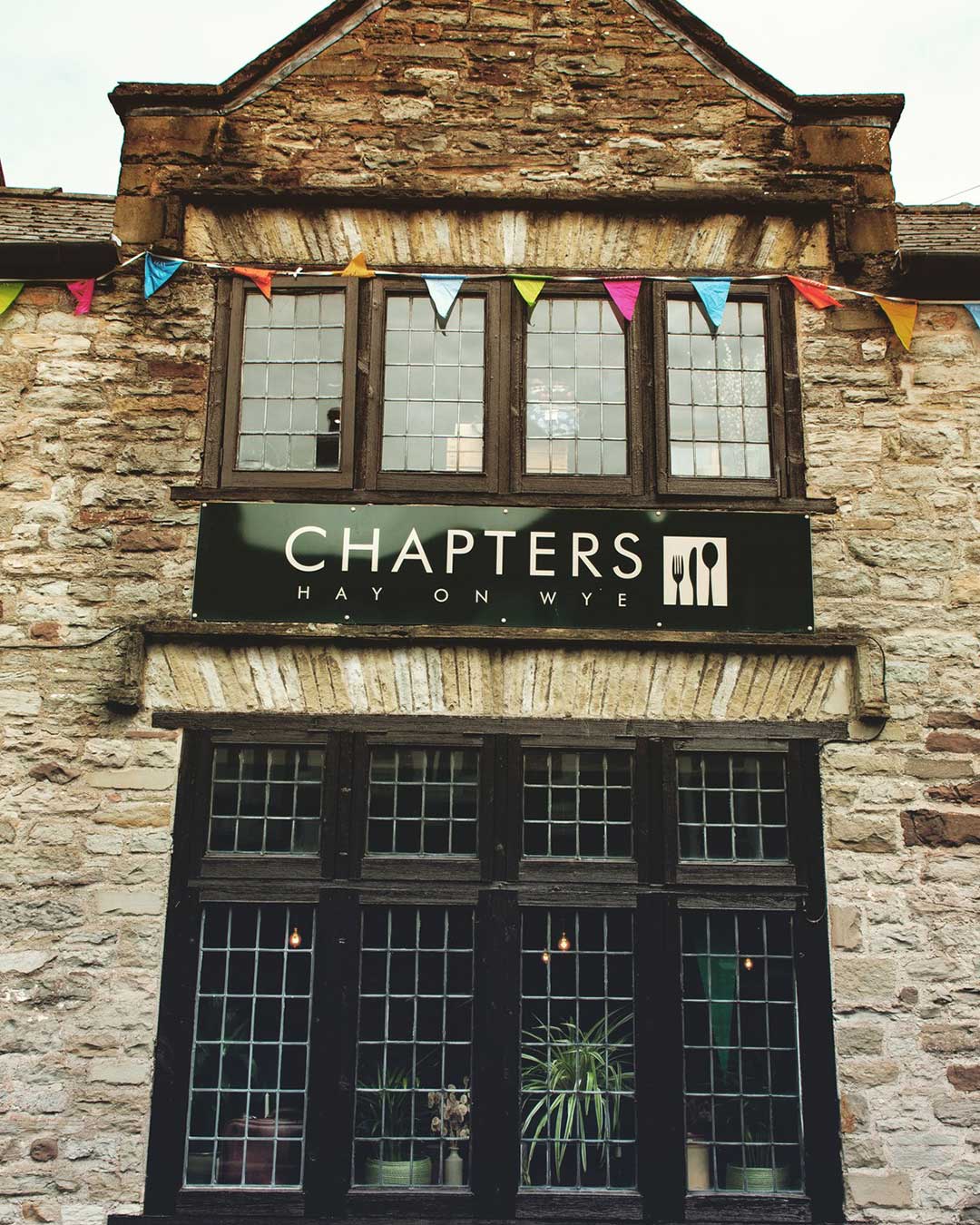 The exterior of Chapters restaurant in Hay-on-Wye