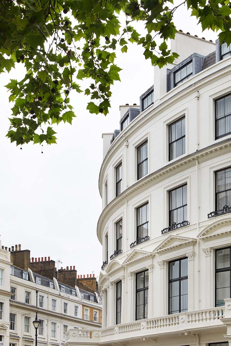 Exterior of Queens Gardens in Bayswater, London