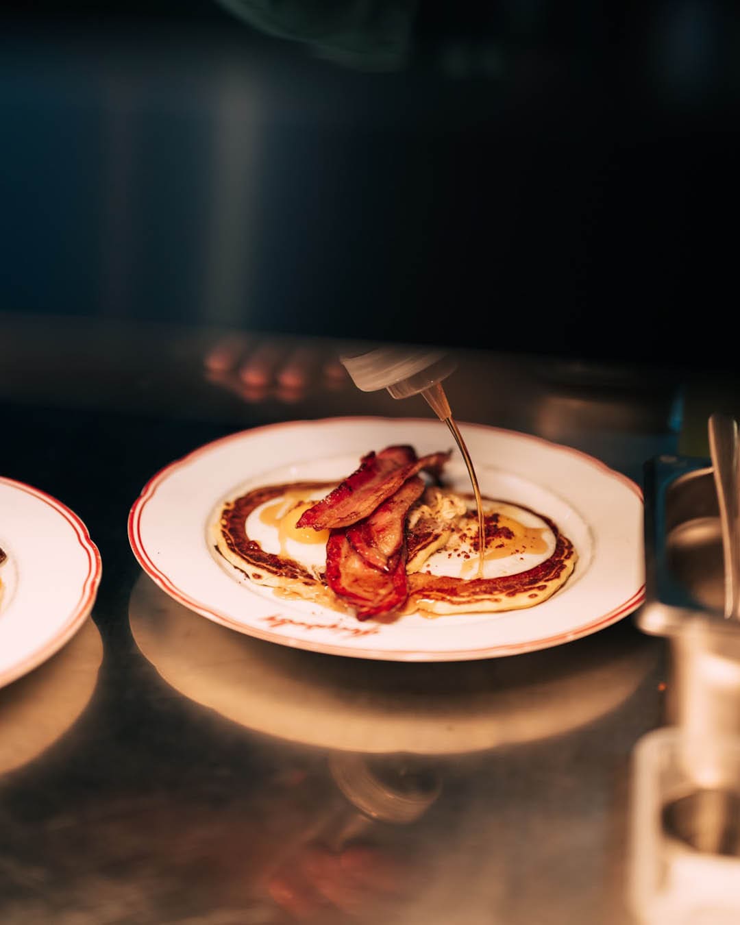 Pancakes prepared at Holybelly coffee shop in Paris.