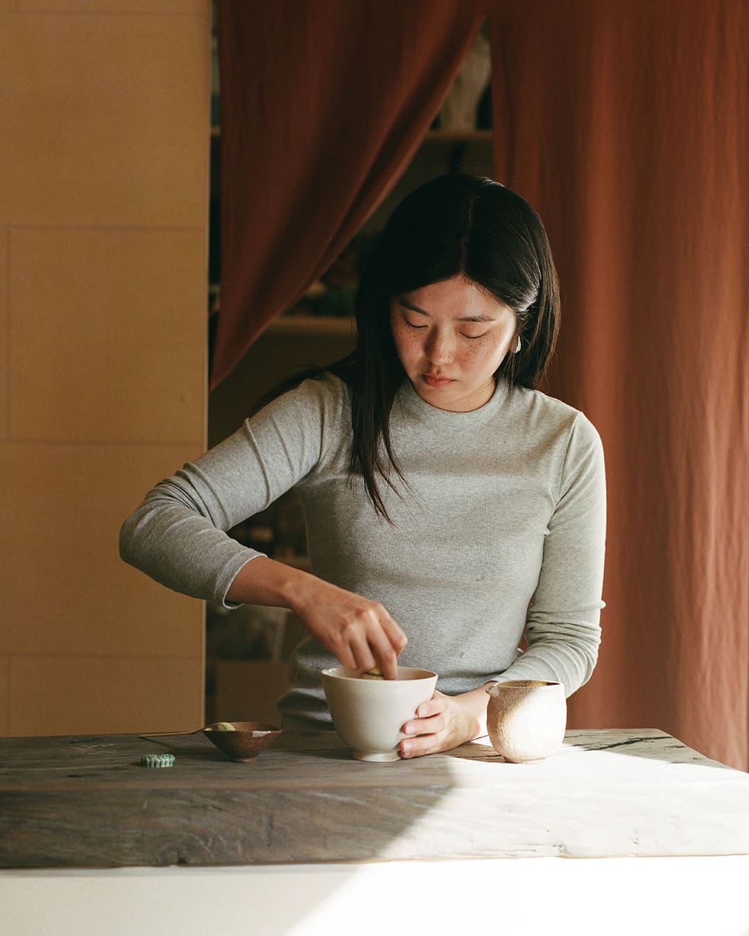 Preparing Matcha at La Cabra