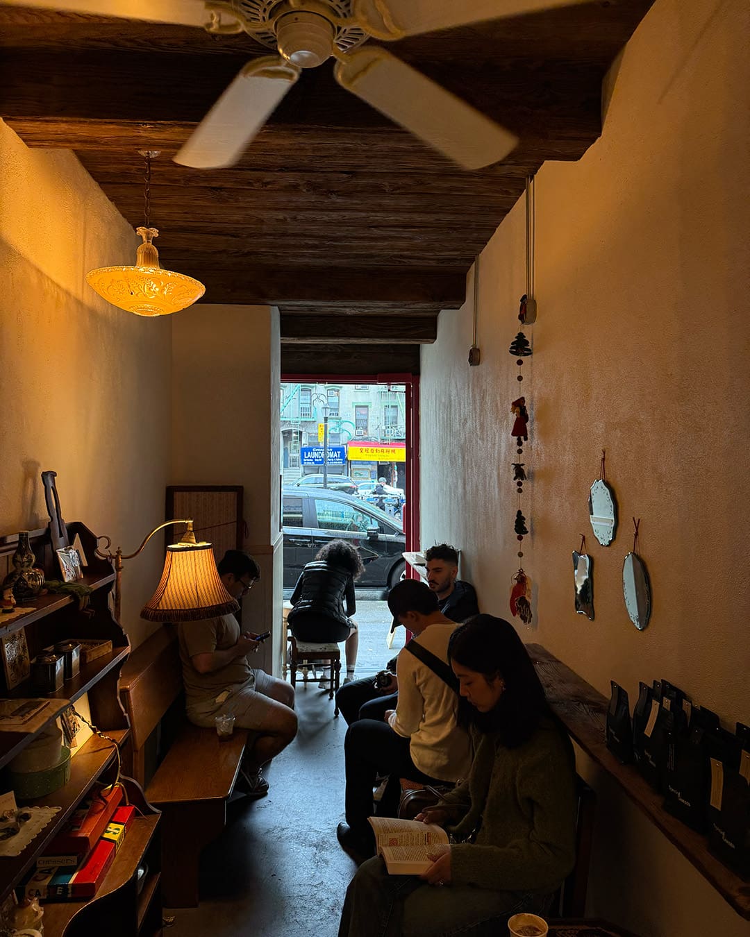 Enjoying a cup of Joe at Fasan