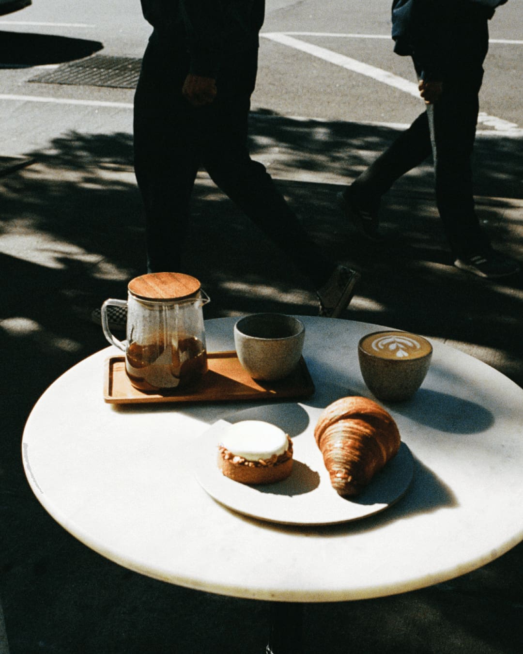 Croissants and coffee served at La Cabra, New York