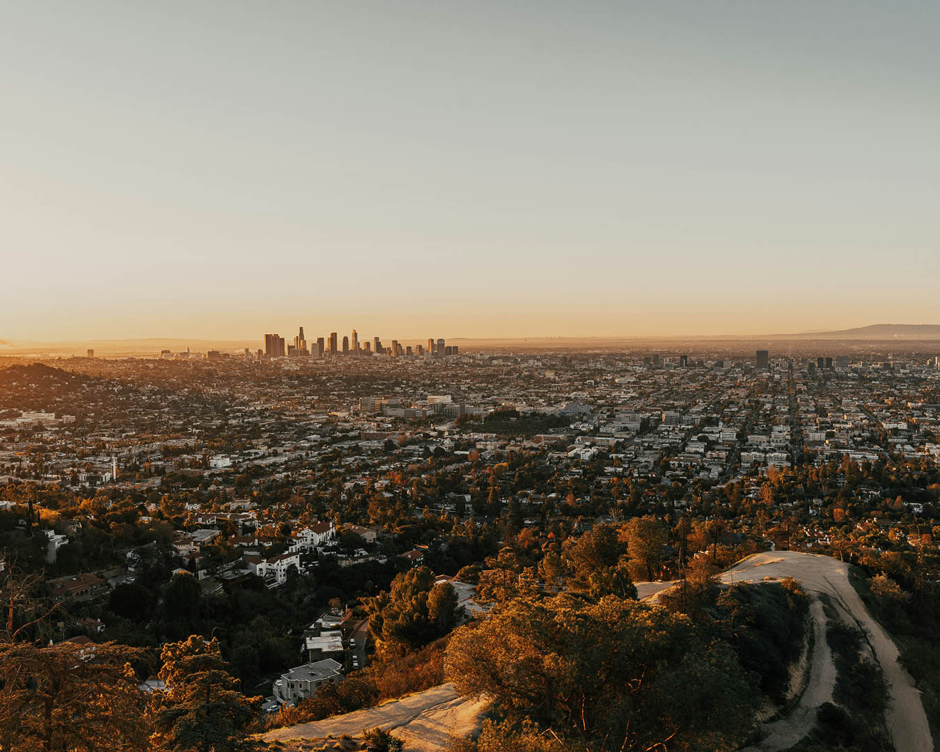 View of the Los Angeles skyline
