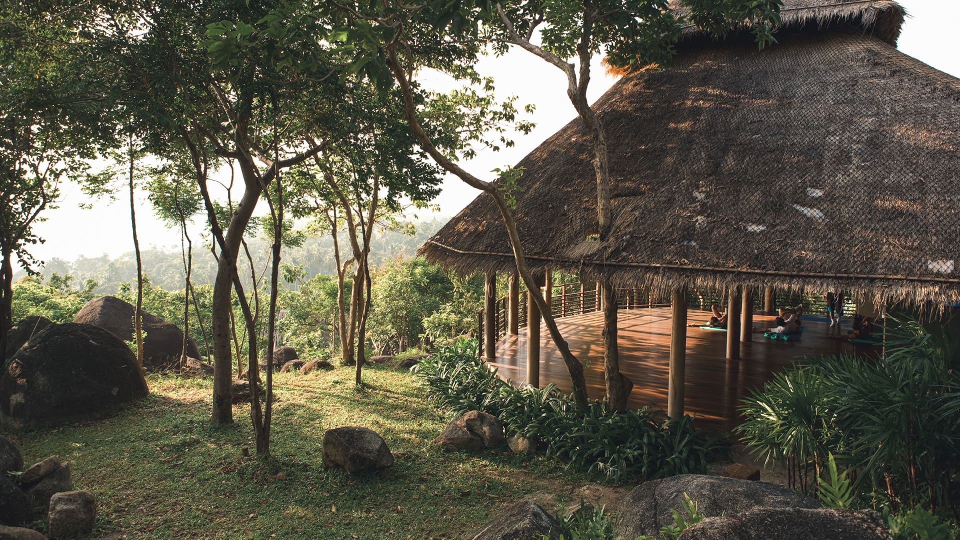 Yoga pavilion at Kamalaya in Koh Samui 