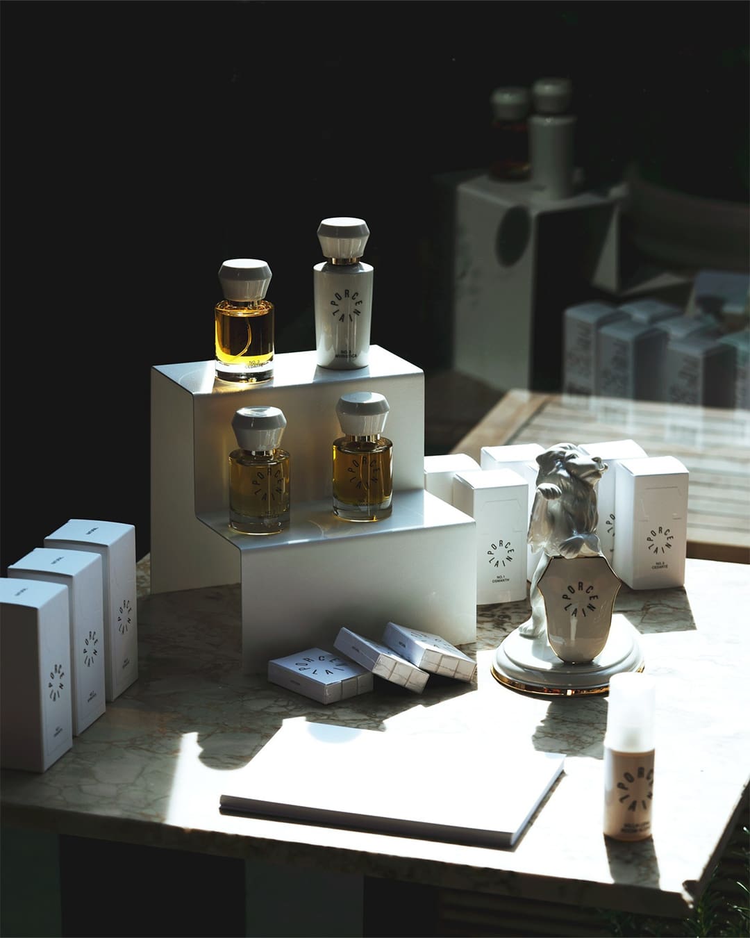 Scents for sale at Porcelain Perfumery in Copenhagen.