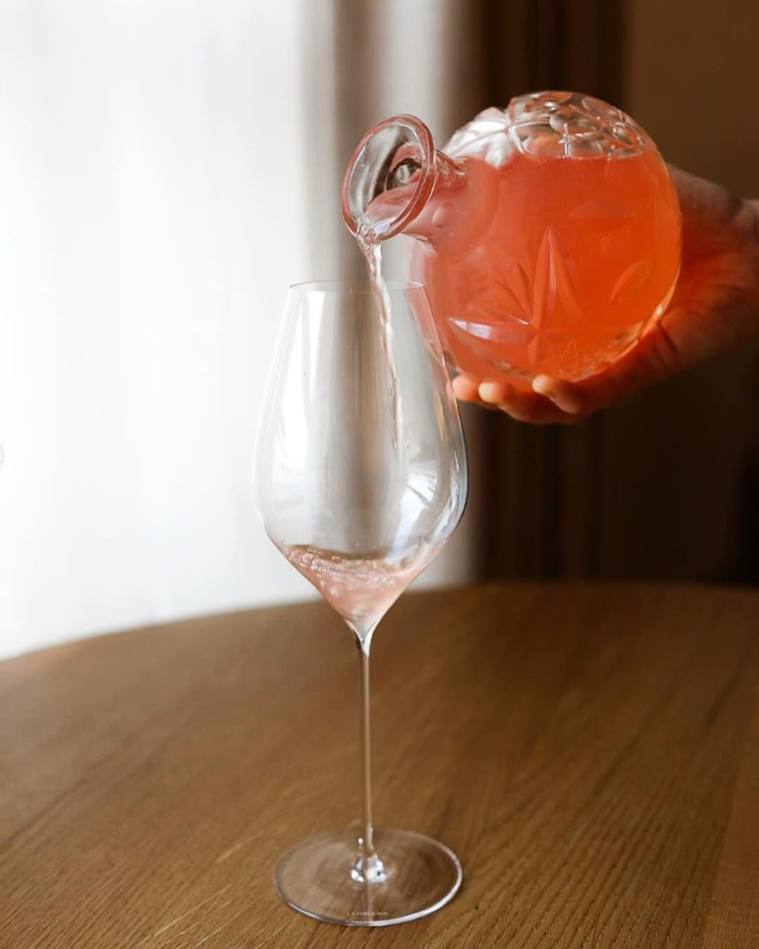 Pouring a cocktail at Korean-Danish restaurant Koan.