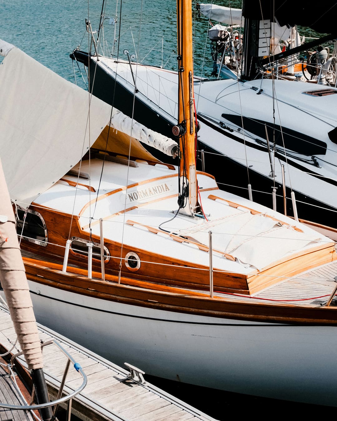 A docked boat in Deauville, Normandy