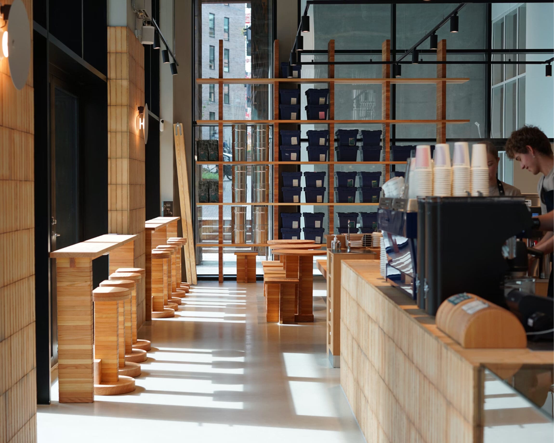 Coffee Collective's Dinesen-designed interior in Copenhagen.