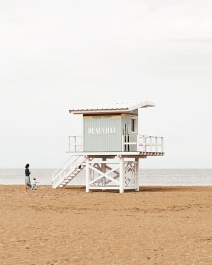 Beach hut in Deauville, Normandy