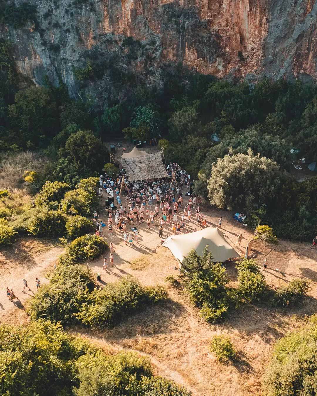 Crowds party on the beach at Kala Festival in Albania