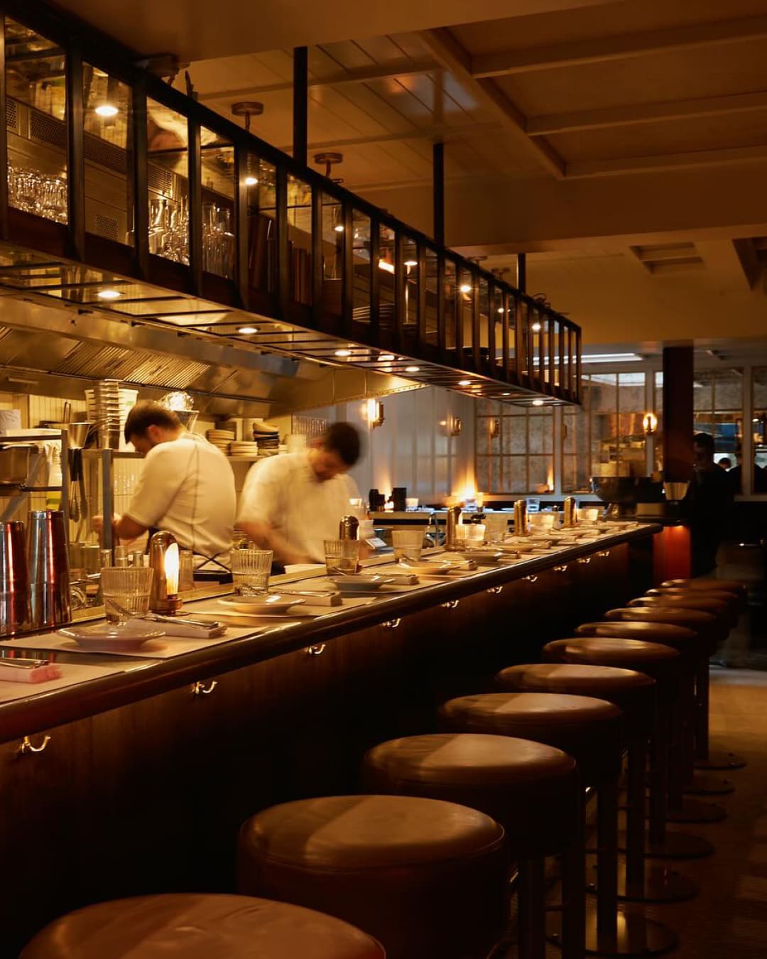 Counter dining at The Palomar, Soho