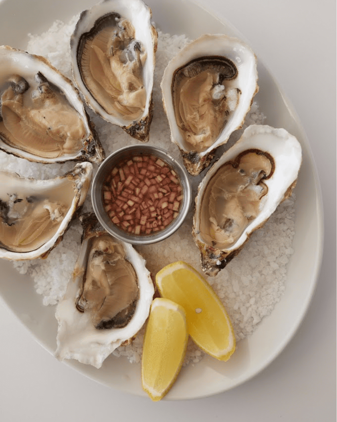 Dressed oysters at Four Boys, Rock