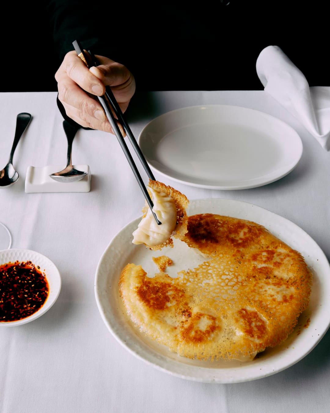 Dumpling pancake at Lee Ho Fook in CBD