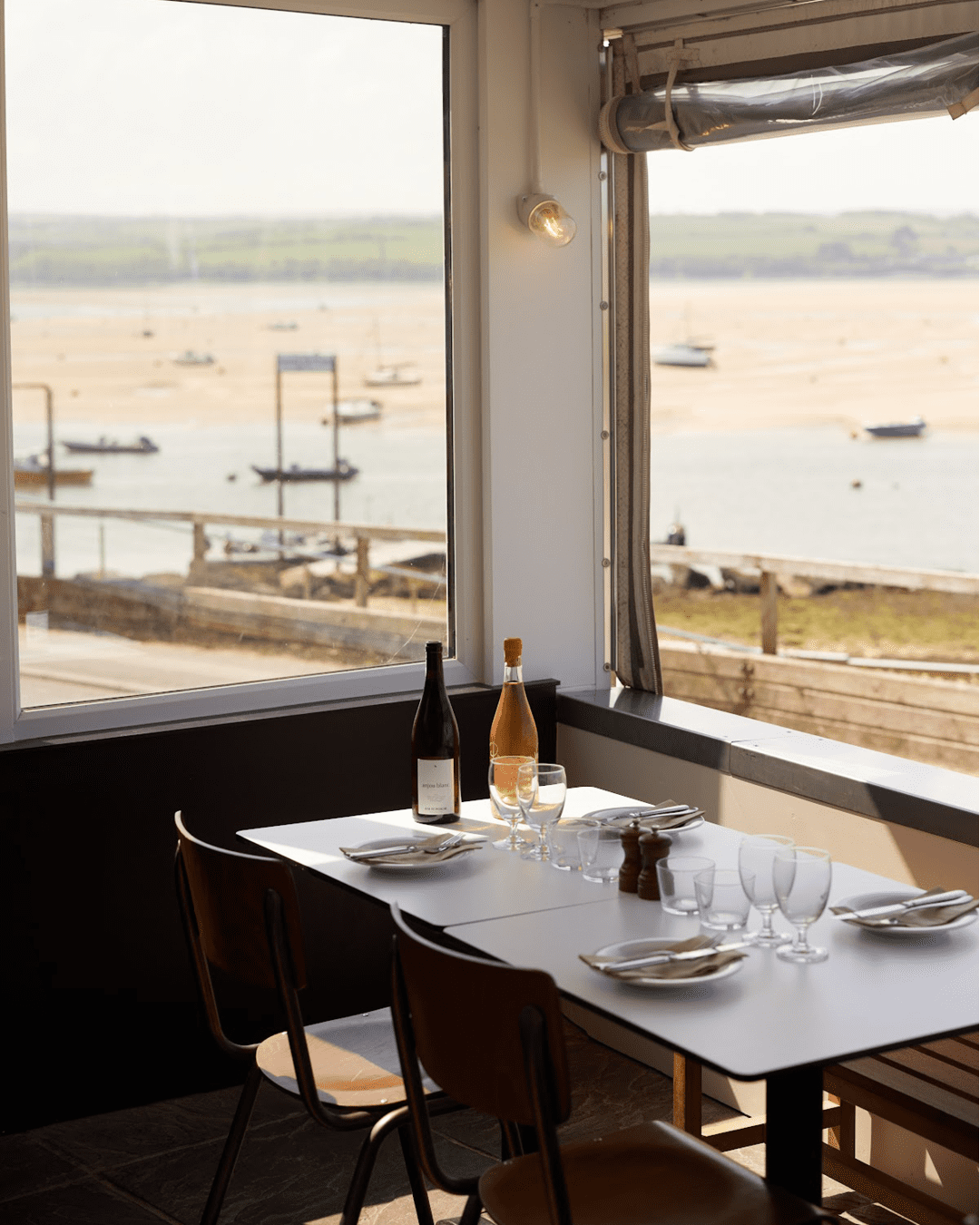 Estuary views from the Four Boys dining room