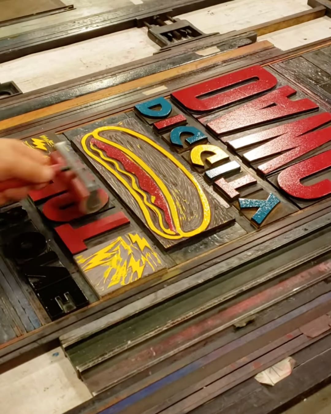 Letterpress printing at Hatch Show Print, Nashville