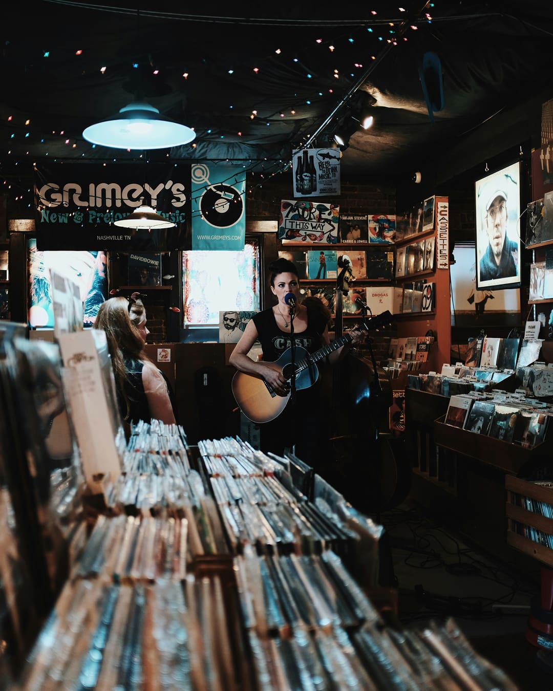 Singer at Grimey's New & Preloved Music, Nashville