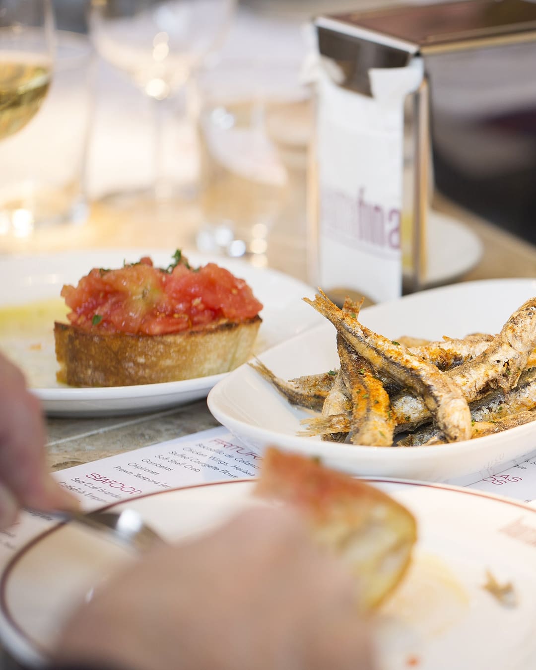 Fried fish at Barrafina, Soho