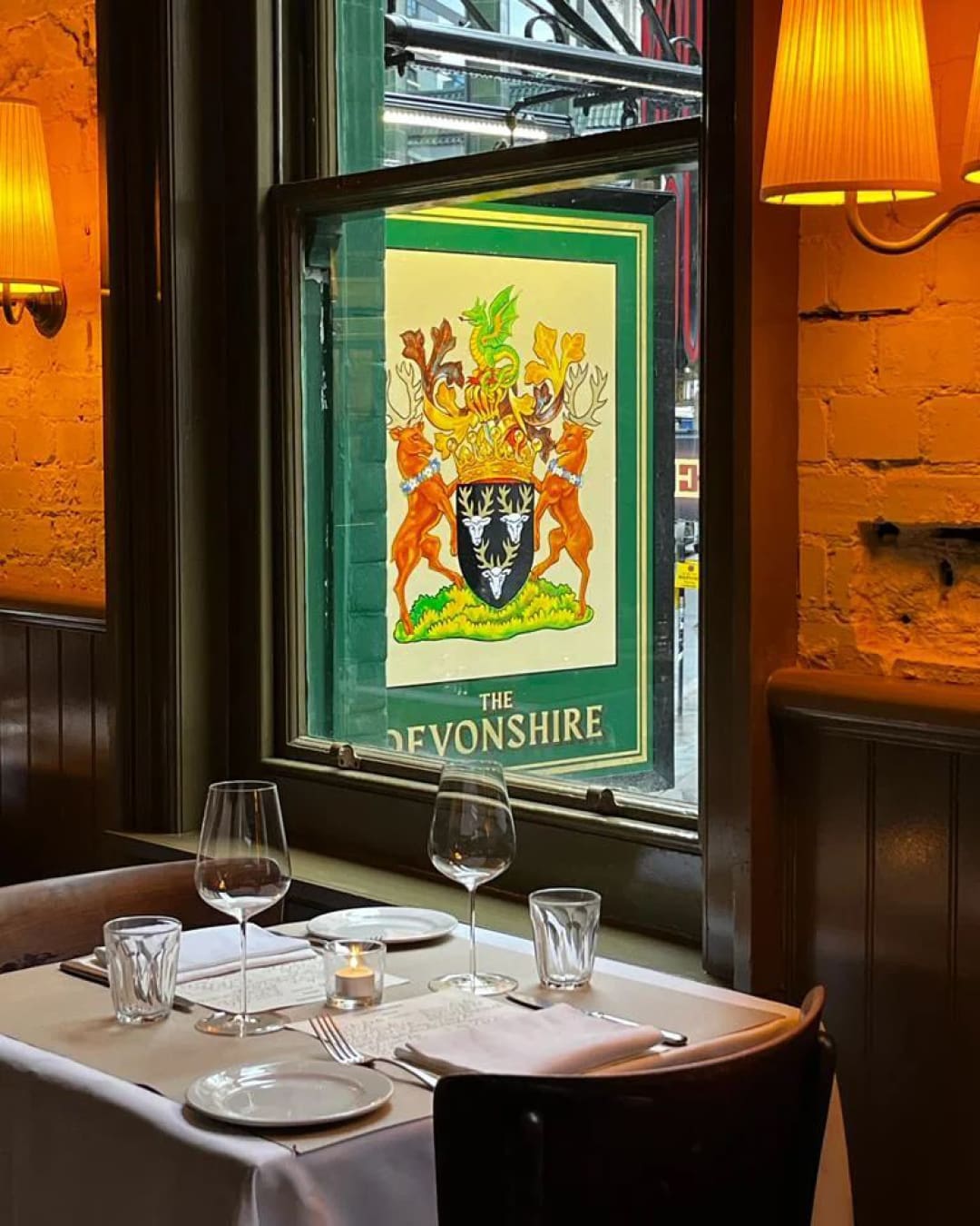 Dining room at The Devonshire, Soho