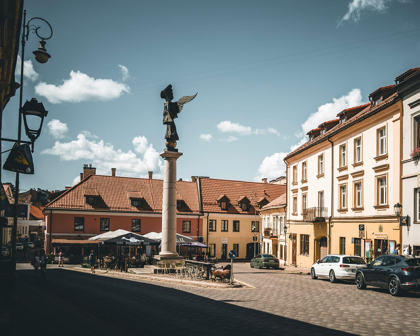 Užpis neighbourhood in Vilnius on a balmy day