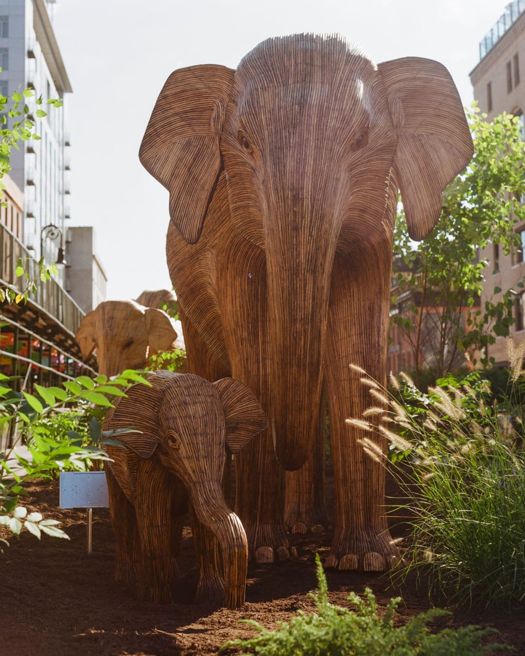 Elephant sculptures in New York's Meatpacking District