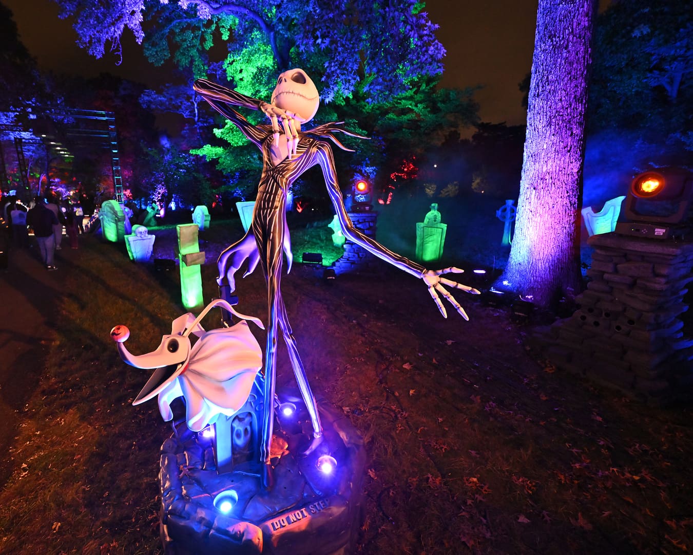 Installation at The Nightmare Before Christmas Light Trail in New York