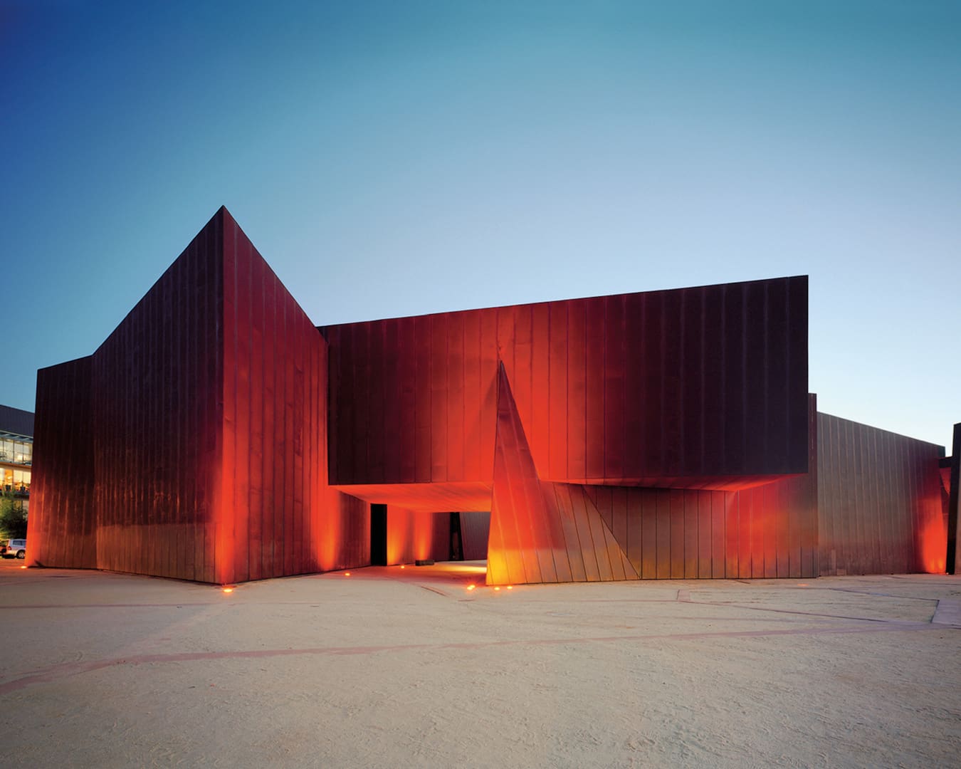 The facade of ACCA. Photo by John Gollings