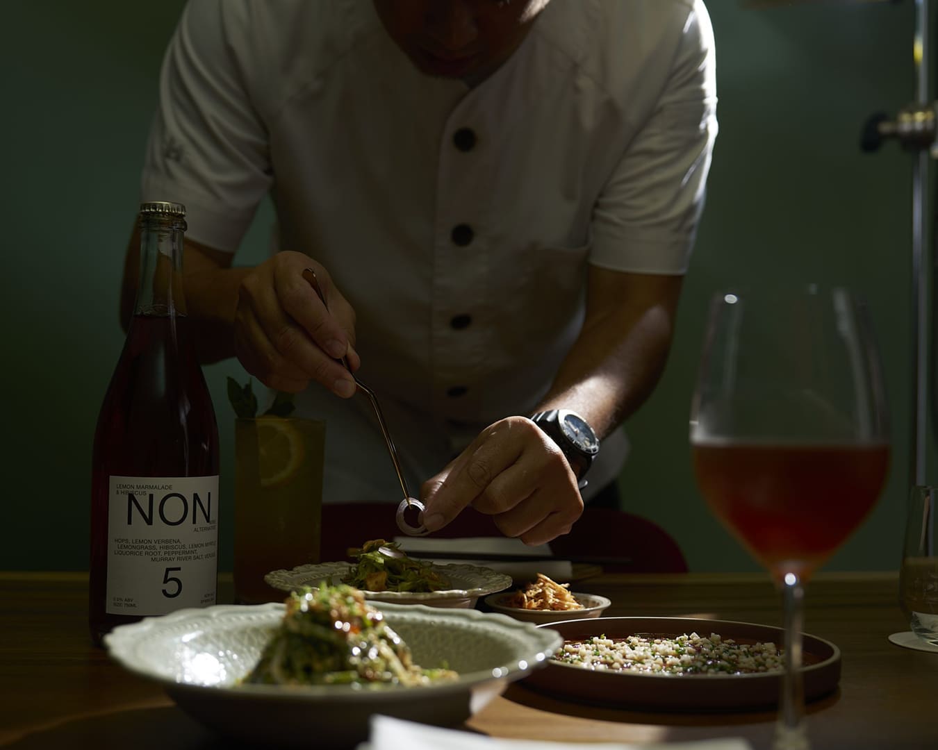 Preparing dishes during the Singapore Food Festival