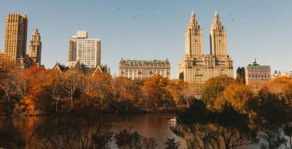 New York skyline in autumn