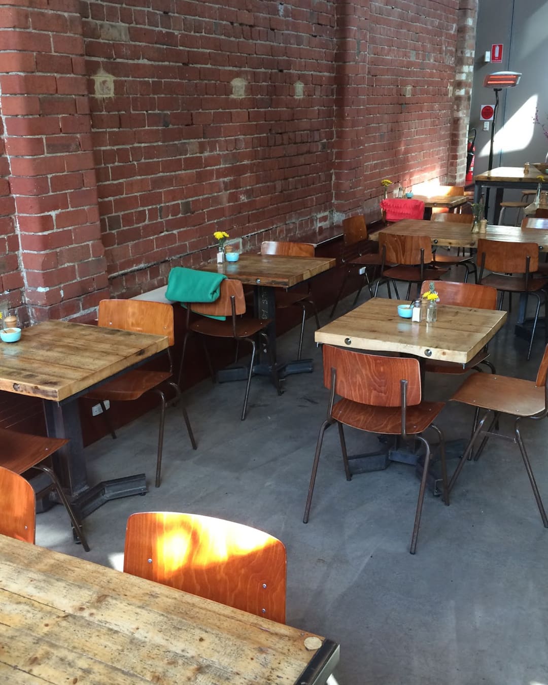 Seating inside Faraday's Cafe cafe in Melbourne