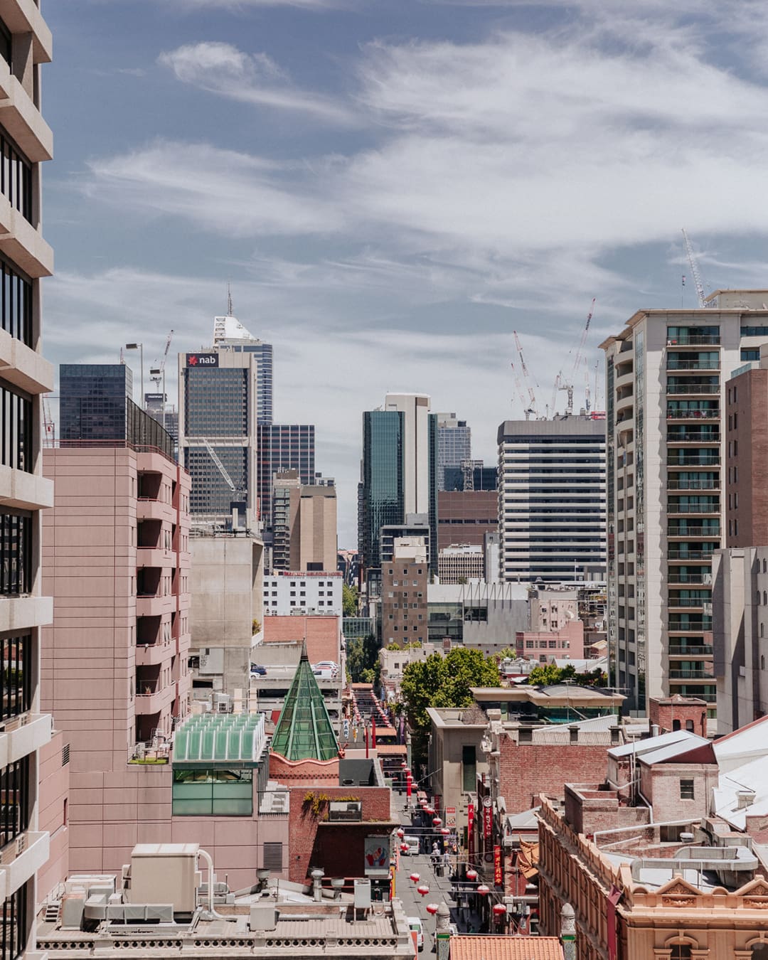 City views across Melbourne from Lancemore Crossley St Melbourne. Photo by Liz Sunshine