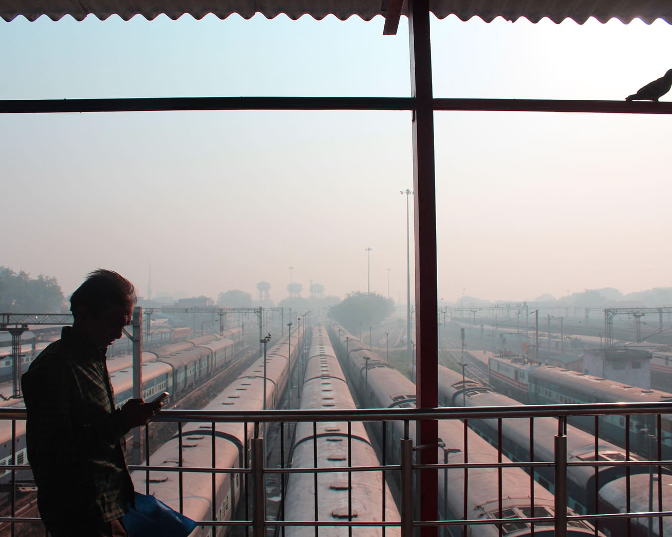 Golden hour at Old Delhi station