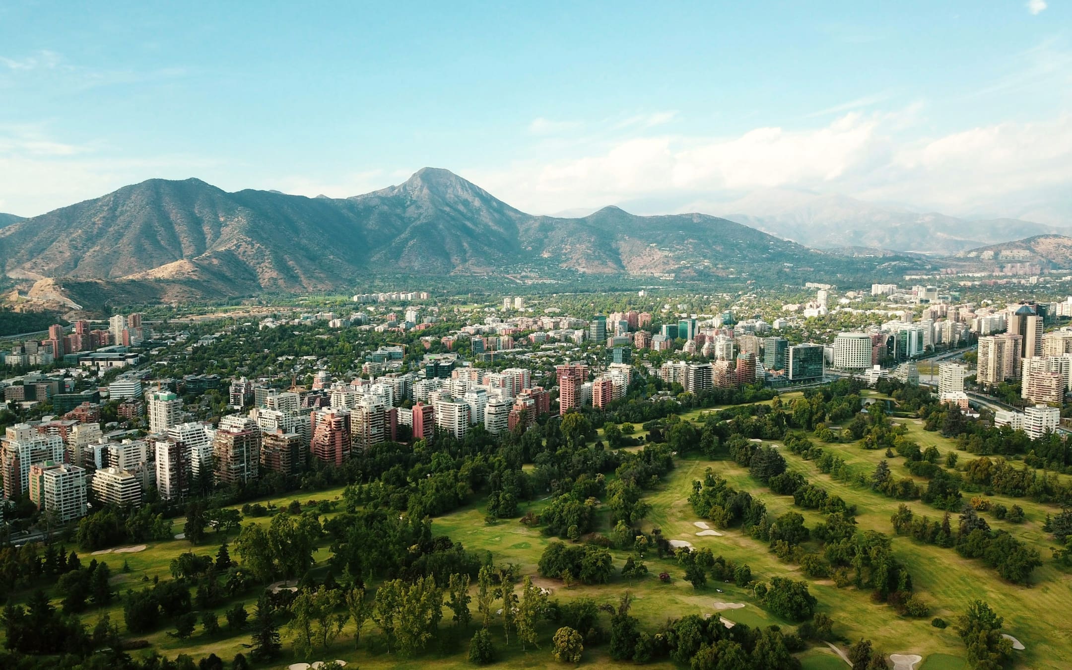 The mountains of Santiago in Chile