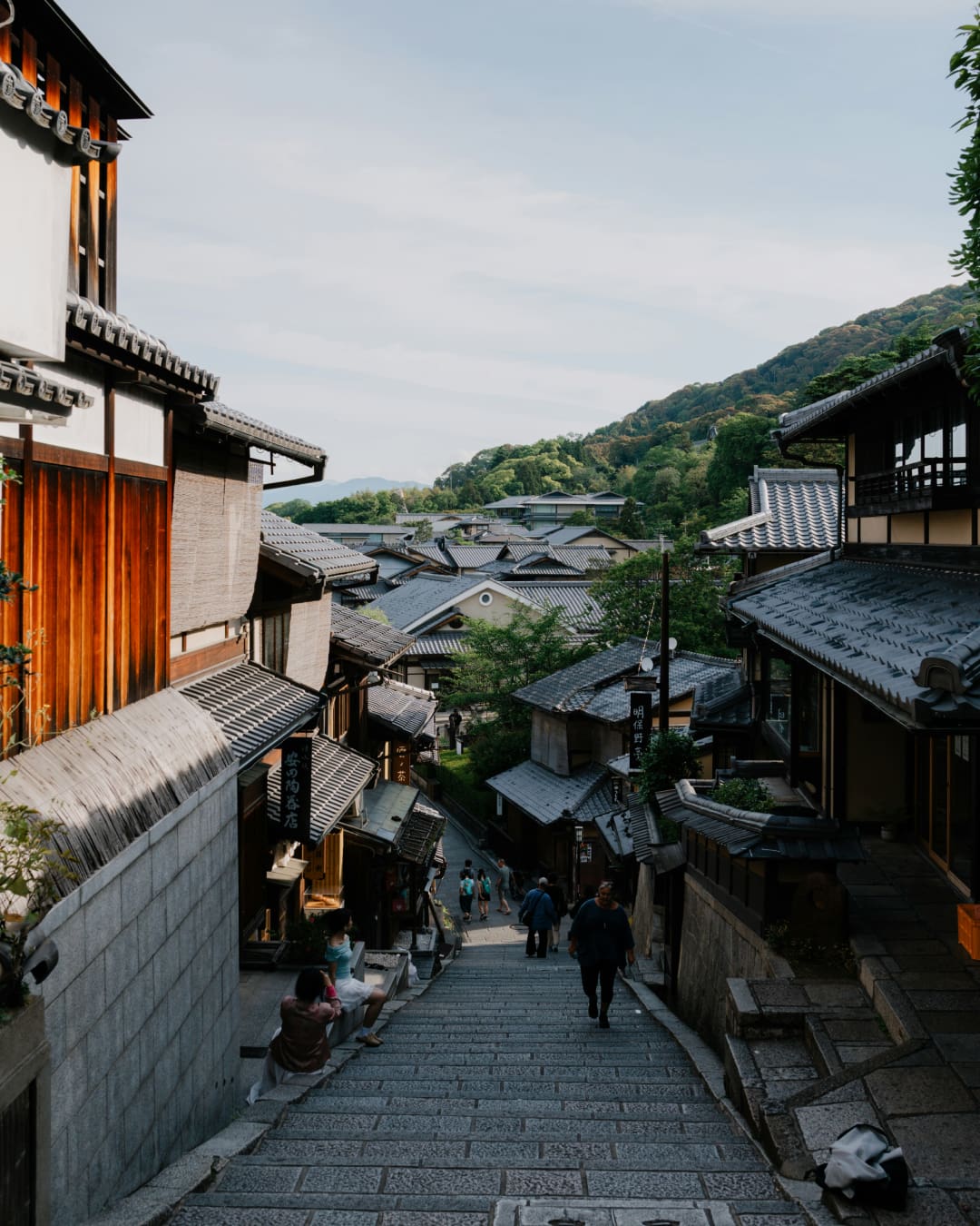 A traditional street in Kyoto, Japan