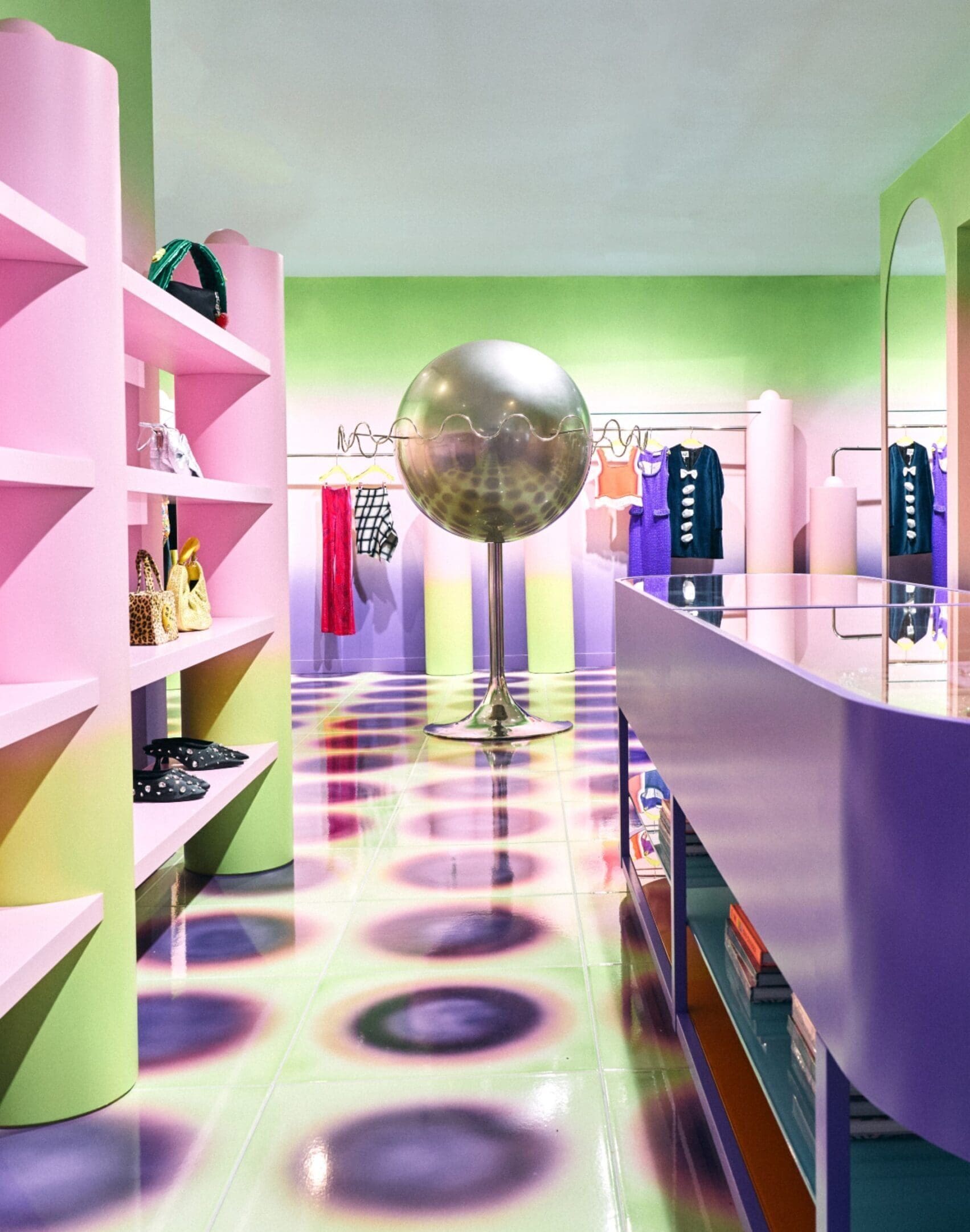 Koibird's psychedelic interiors by design collective Uchronia