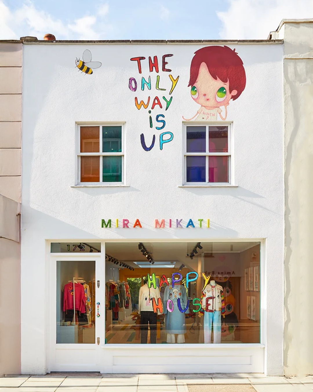 The illustrated exterior of Happy House by Mira Mikati
