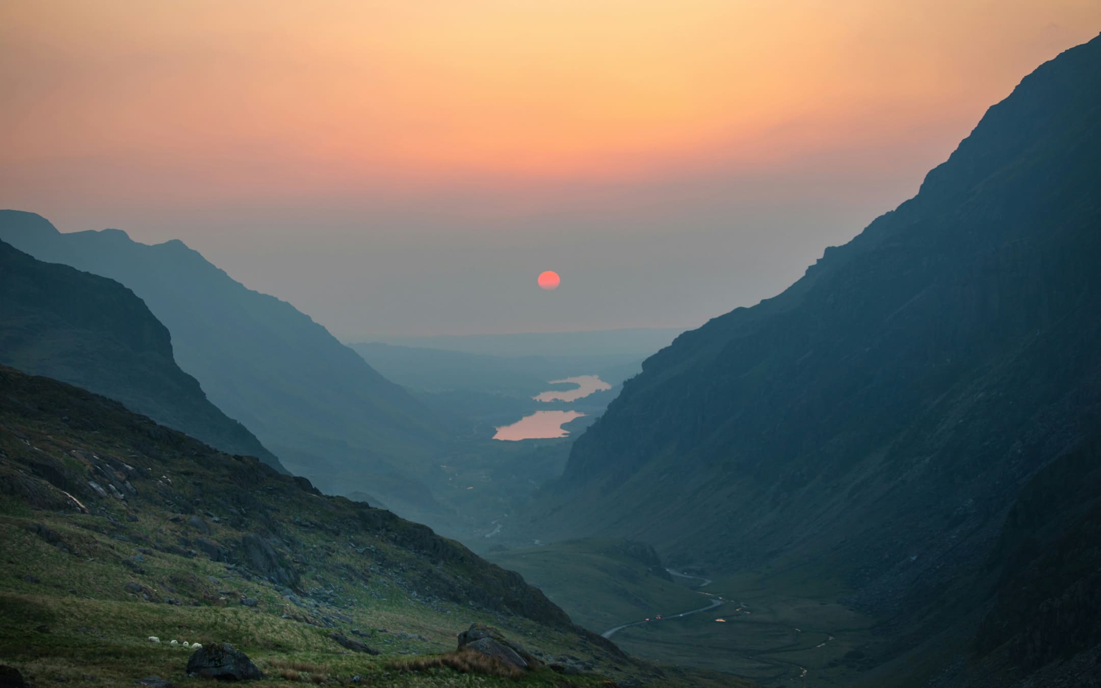 A blood moon pictured at Snowdonia National Park, Wales. Photography by Neil Mark Thomas