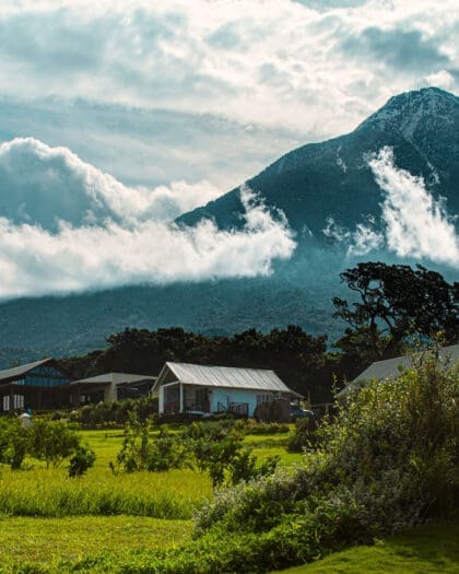 Finca San Cayetano against mountain views in Guatemala