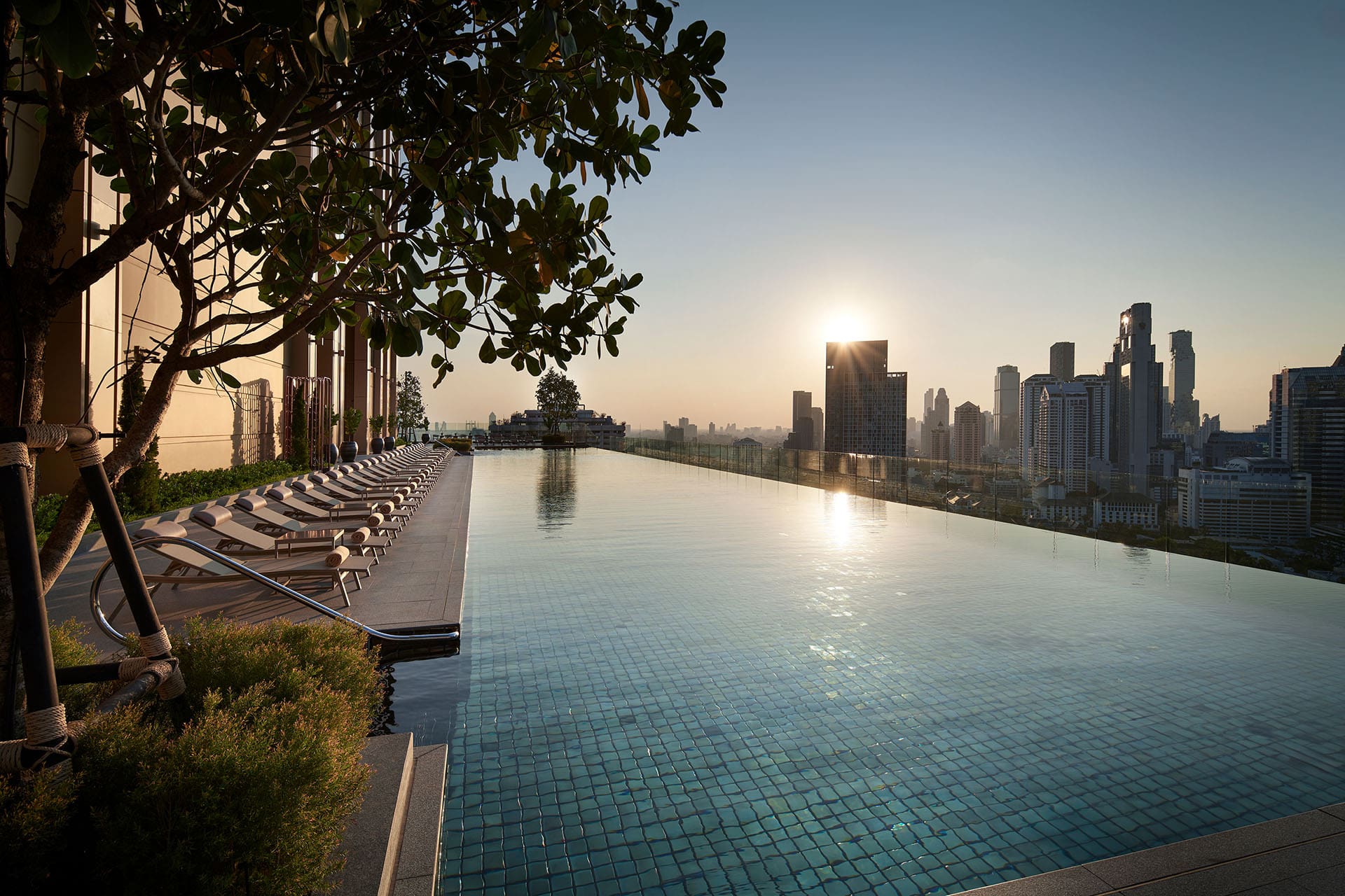 Hotel fitness at Grande Centre Point Lumphini includes a 50 metre infinity Sky Pool
