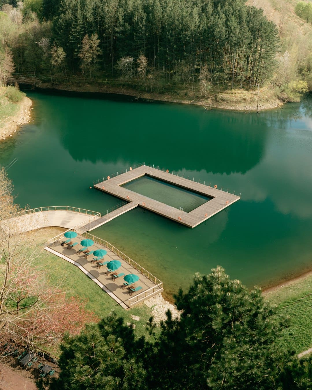 The bio-swimming pool at Oasyhotel in Tuscany