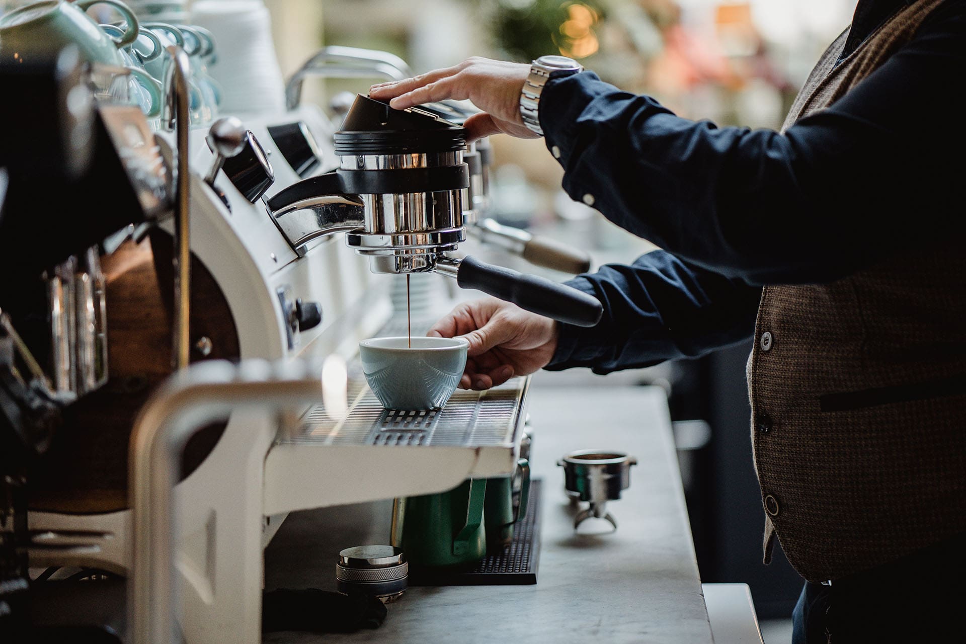 The master barista at work at Gleneagles
