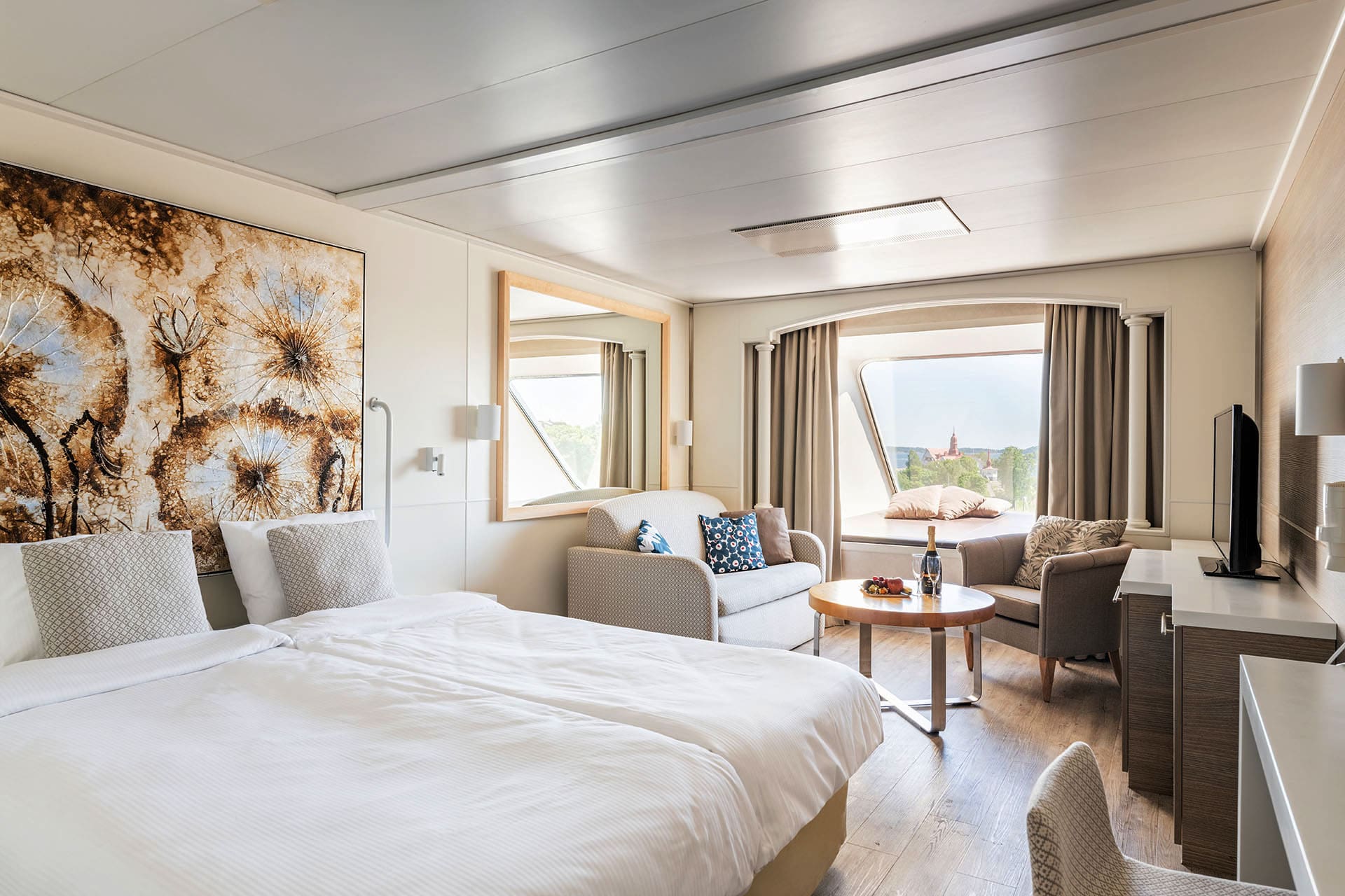 A suite aboard the Silja Symphony