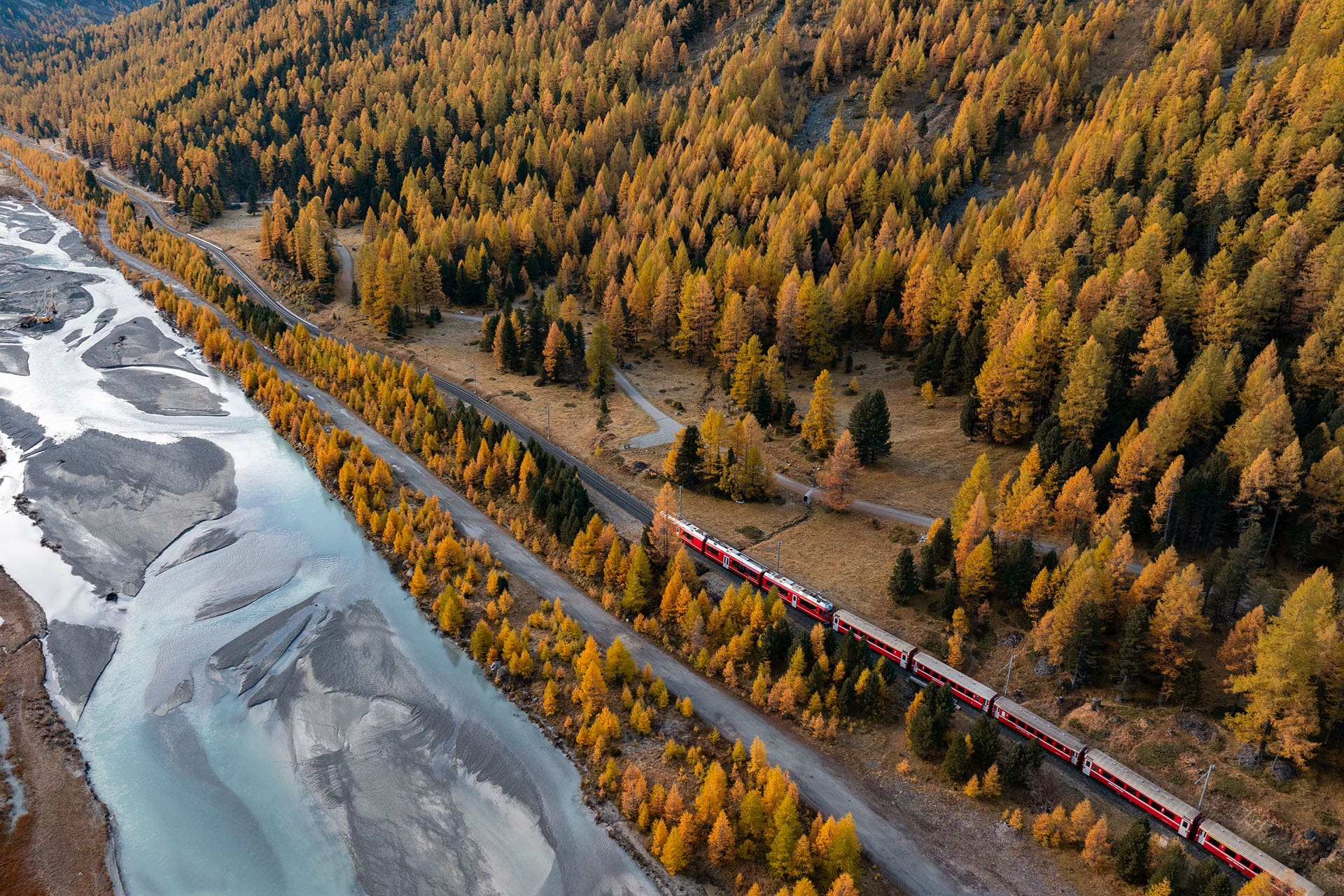 The Bernina Express train journey takes you to the Grand Hotel Kronenhof