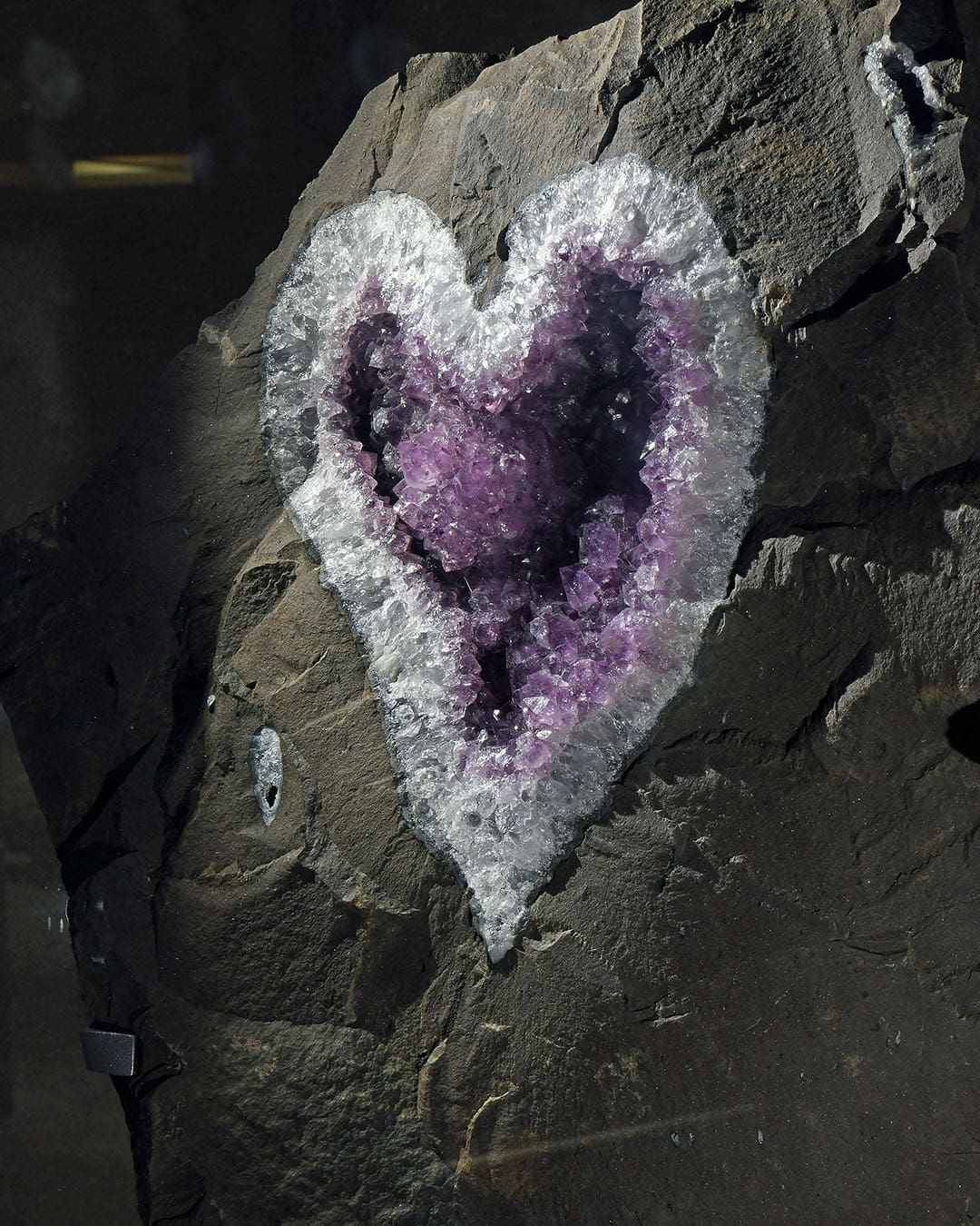 Coeur d'améthyste, on display at Mim Museum