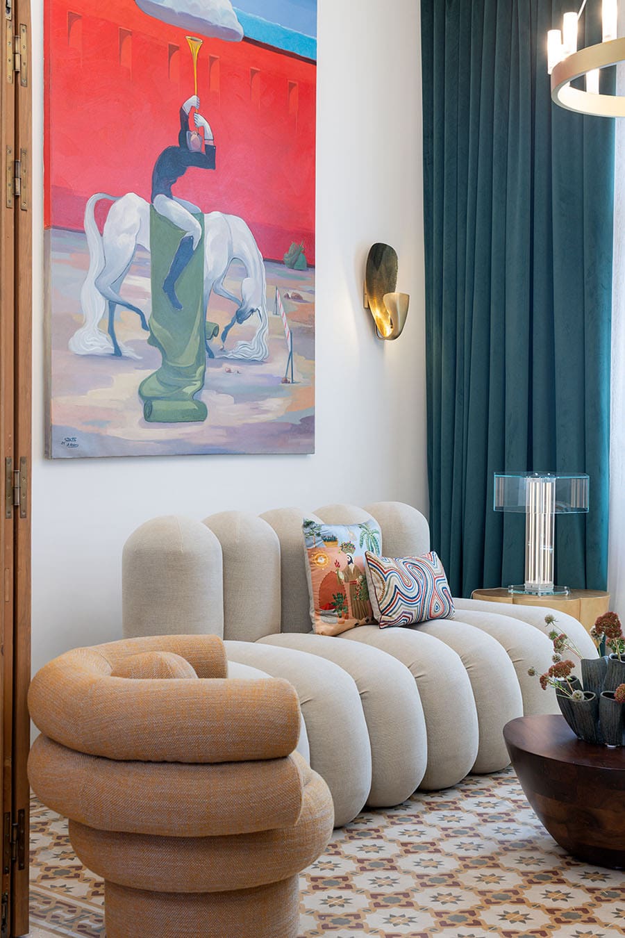 Surrealist bold interiors and artwork at Maison Dada in Beirut